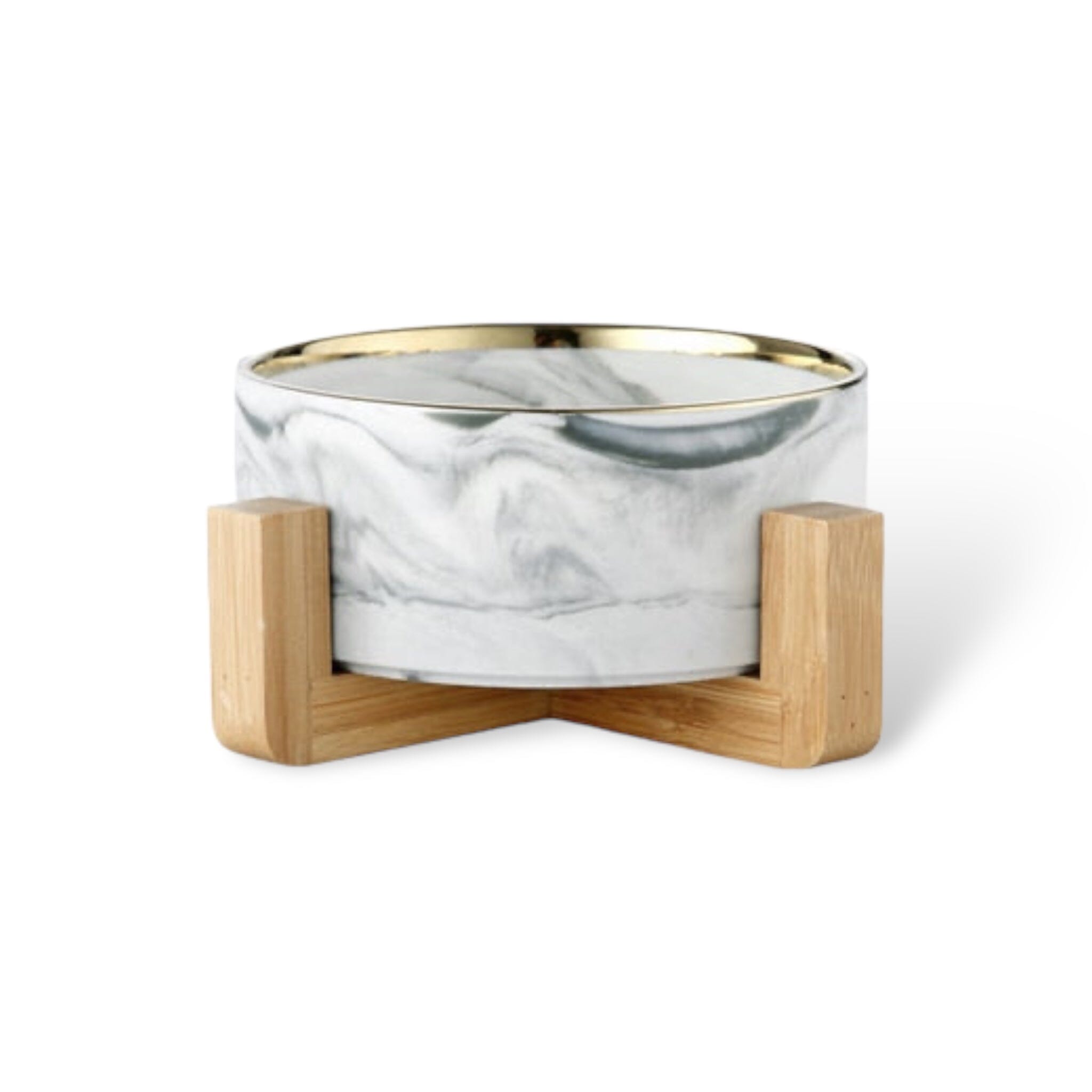 Paws & Plates bowl USAdrop Grey/Gold + Stand 400 ml 