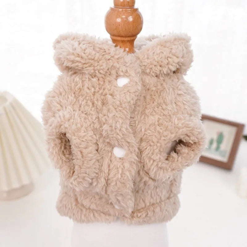 Cat Autumn and Winter Plush Coat Cute Rabbit Ears Cotton-padded Coat Soft Cotton Velvet Comfortable Warm Dog Cat Clothing Luxe Pet Store | Tiny. Pure. Love. 