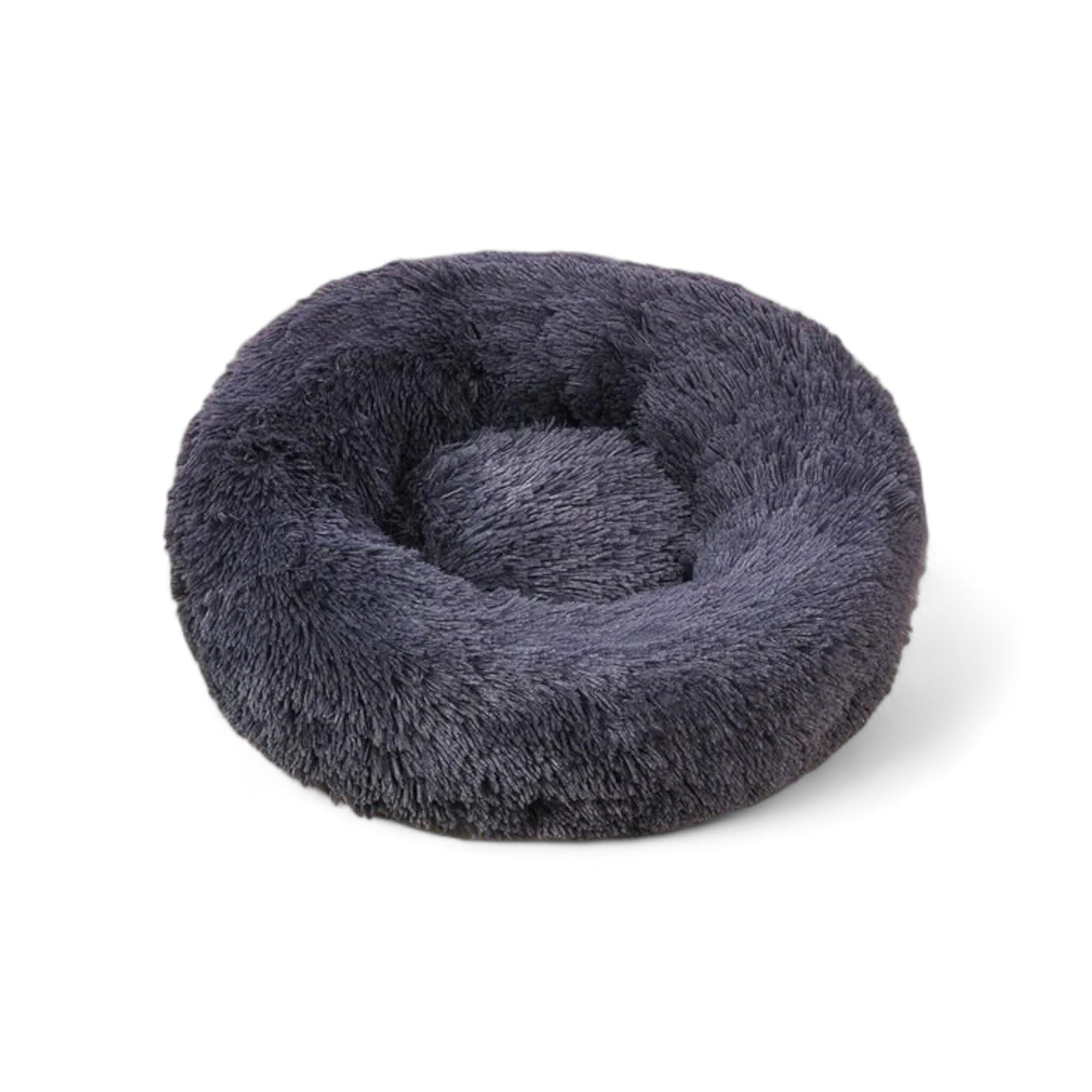 Cosy Calm Plush Pet Bed Sleeping Bed USAdrop Dark Grey 40cm 