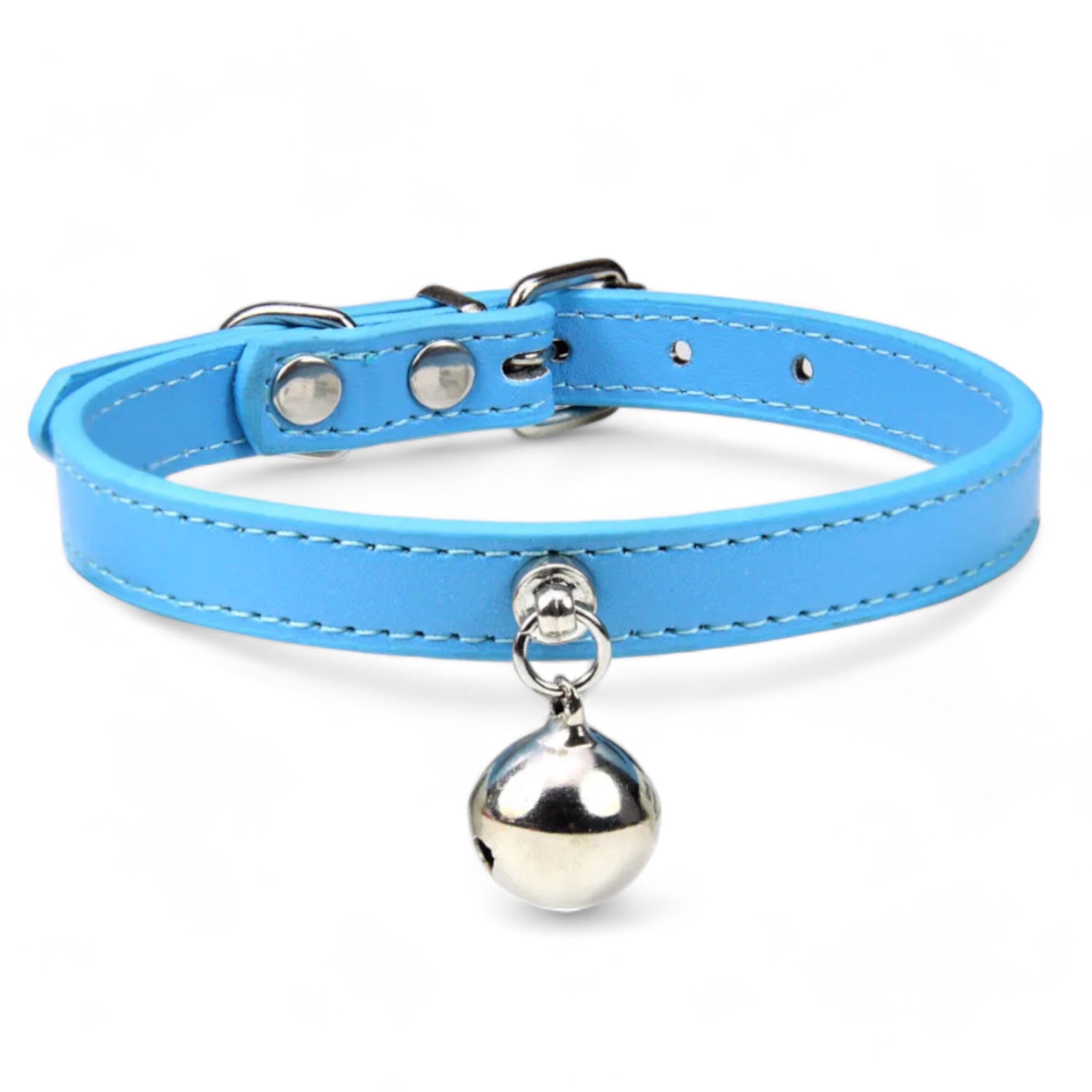 Purrsonalized Bell Charm Collar Cat Collar Luxe Pet Store Lake Blue XS 