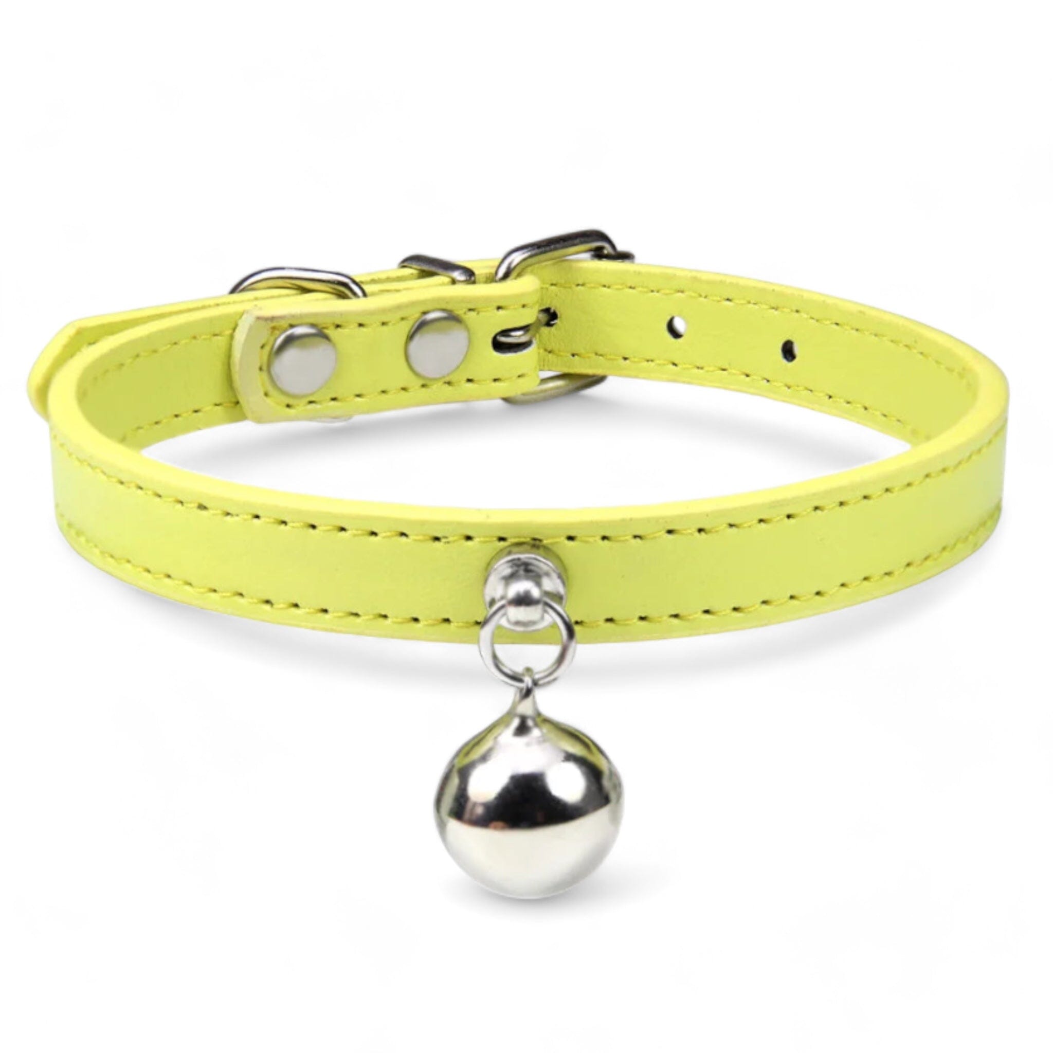 Purrsonalized Bell Charm Collar Cat Collar Luxe Pet Store Yellow XS 