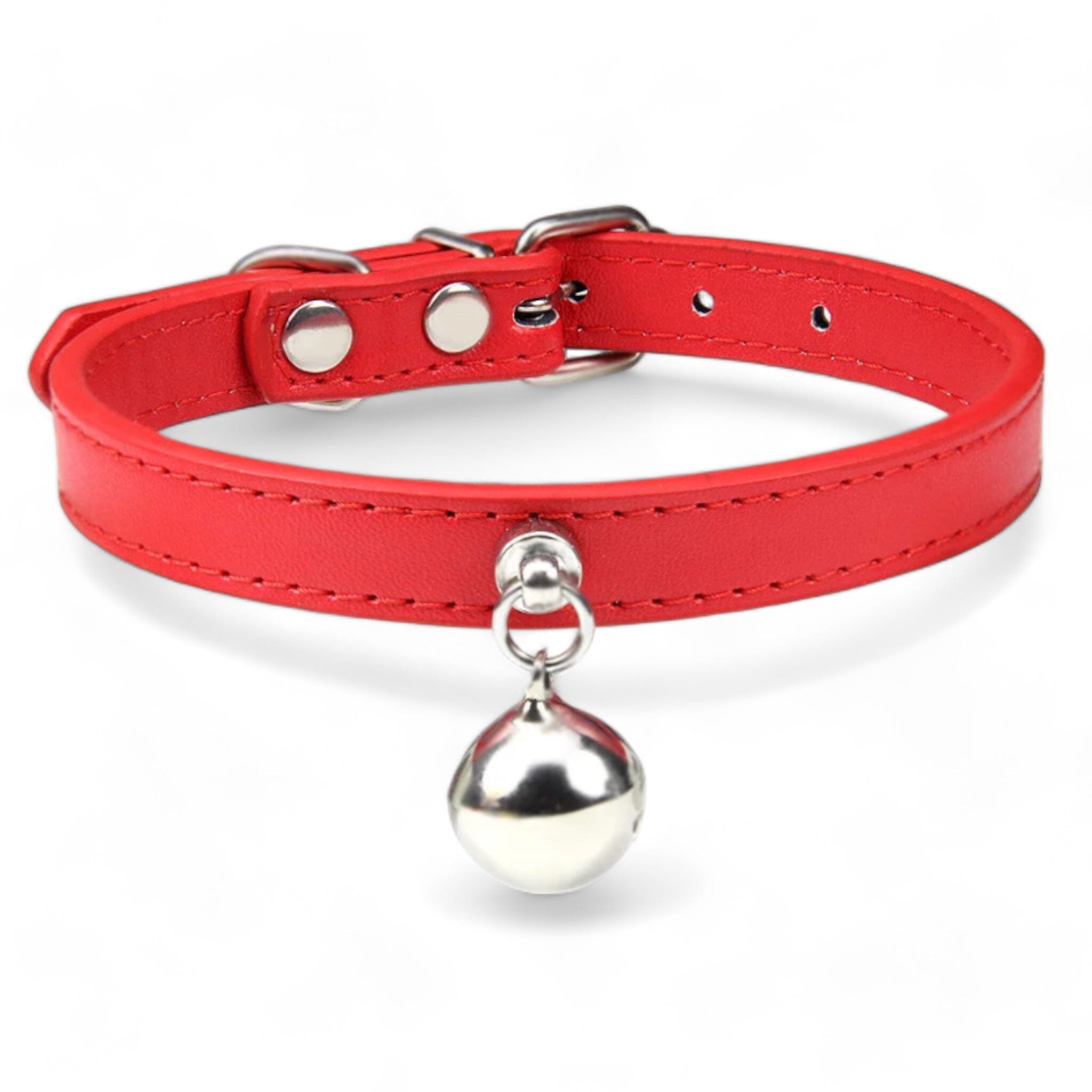 Purrsonalized Bell Charm Collar Cat Collar Luxe Pet Store Red XS 