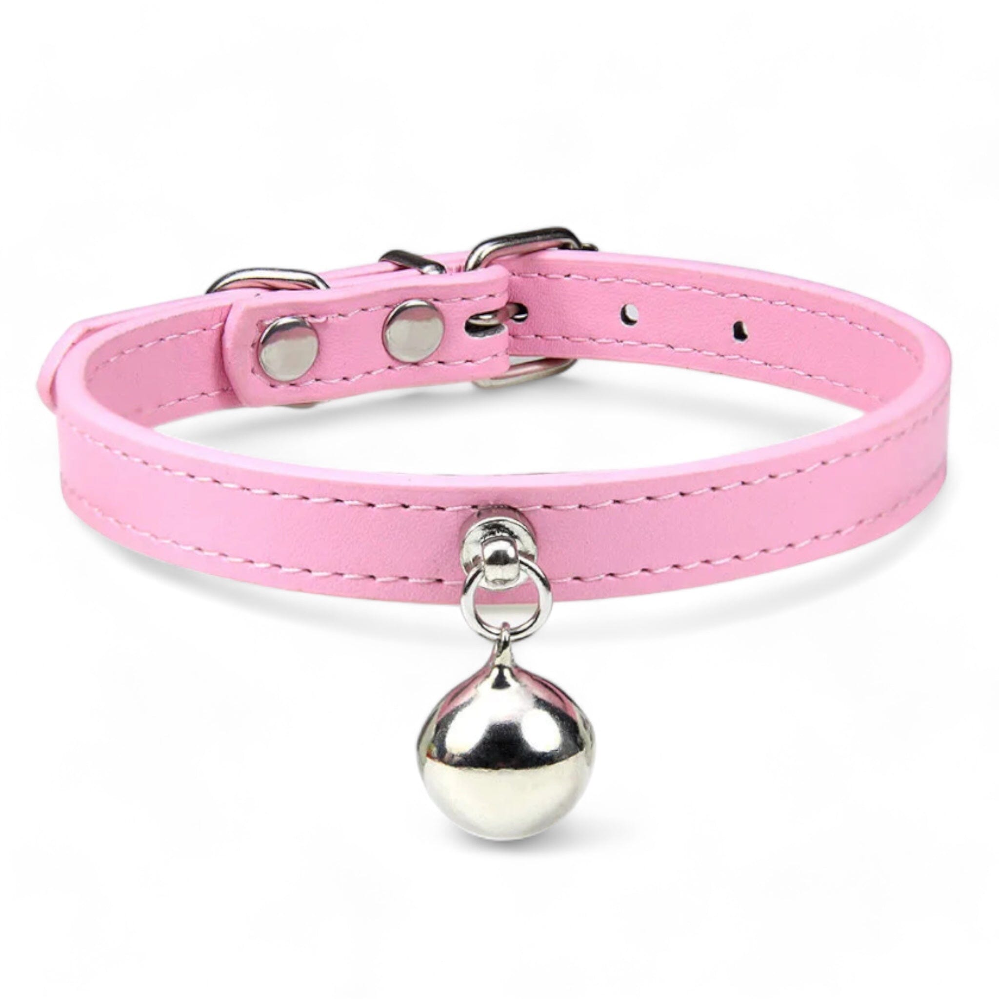 Purrsonalized Bell Charm Collar Cat Collar Luxe Pet Store Pink XS 
