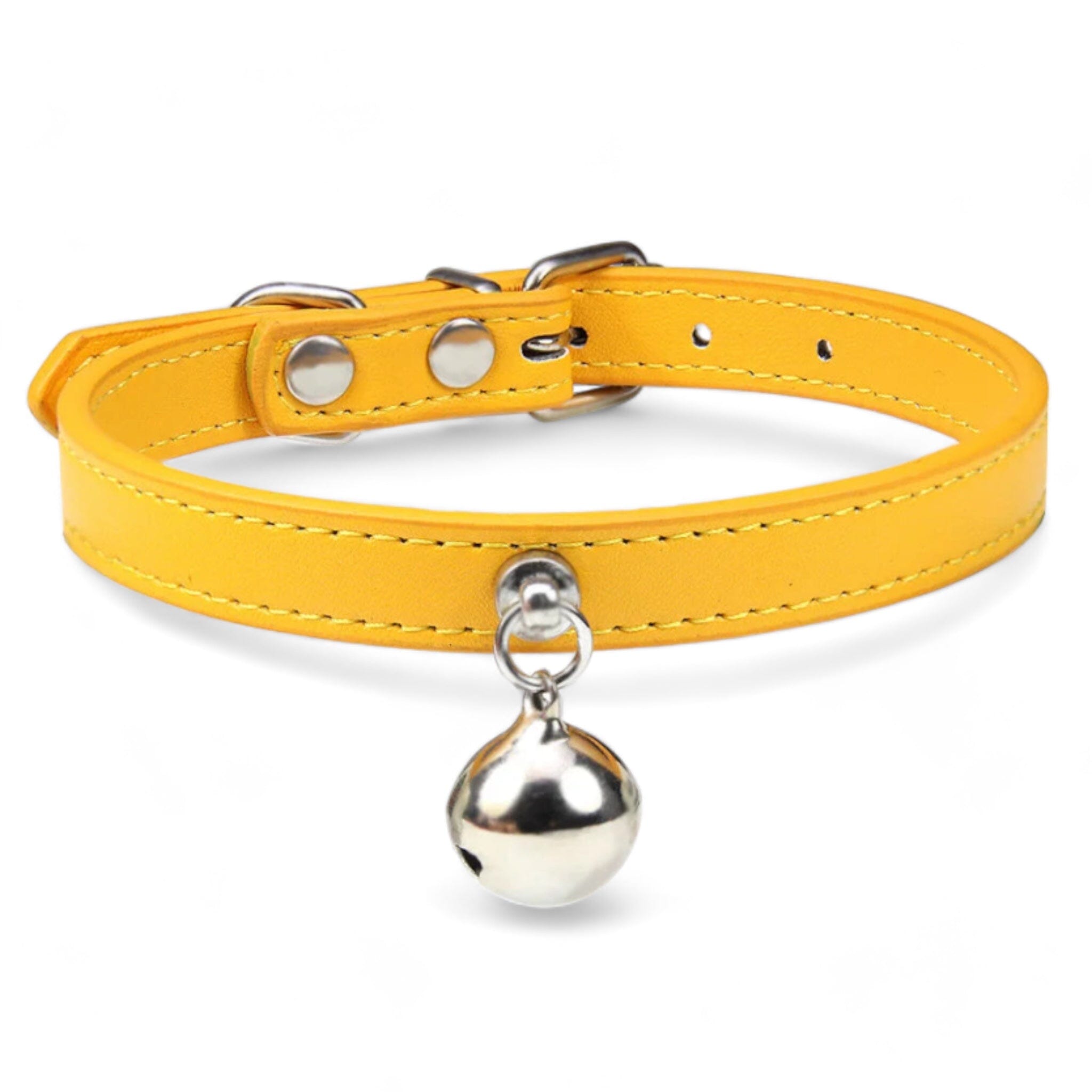 Purrsonalized Bell Charm Collar Cat Collar Luxe Pet Store Gold XS 