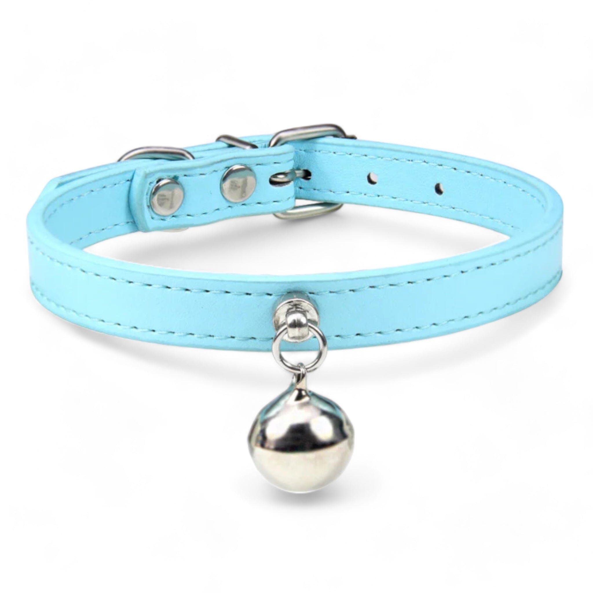 Purrsonalized Bell Charm Collar Cat Collar Luxe Pet Store Light Blue XS 