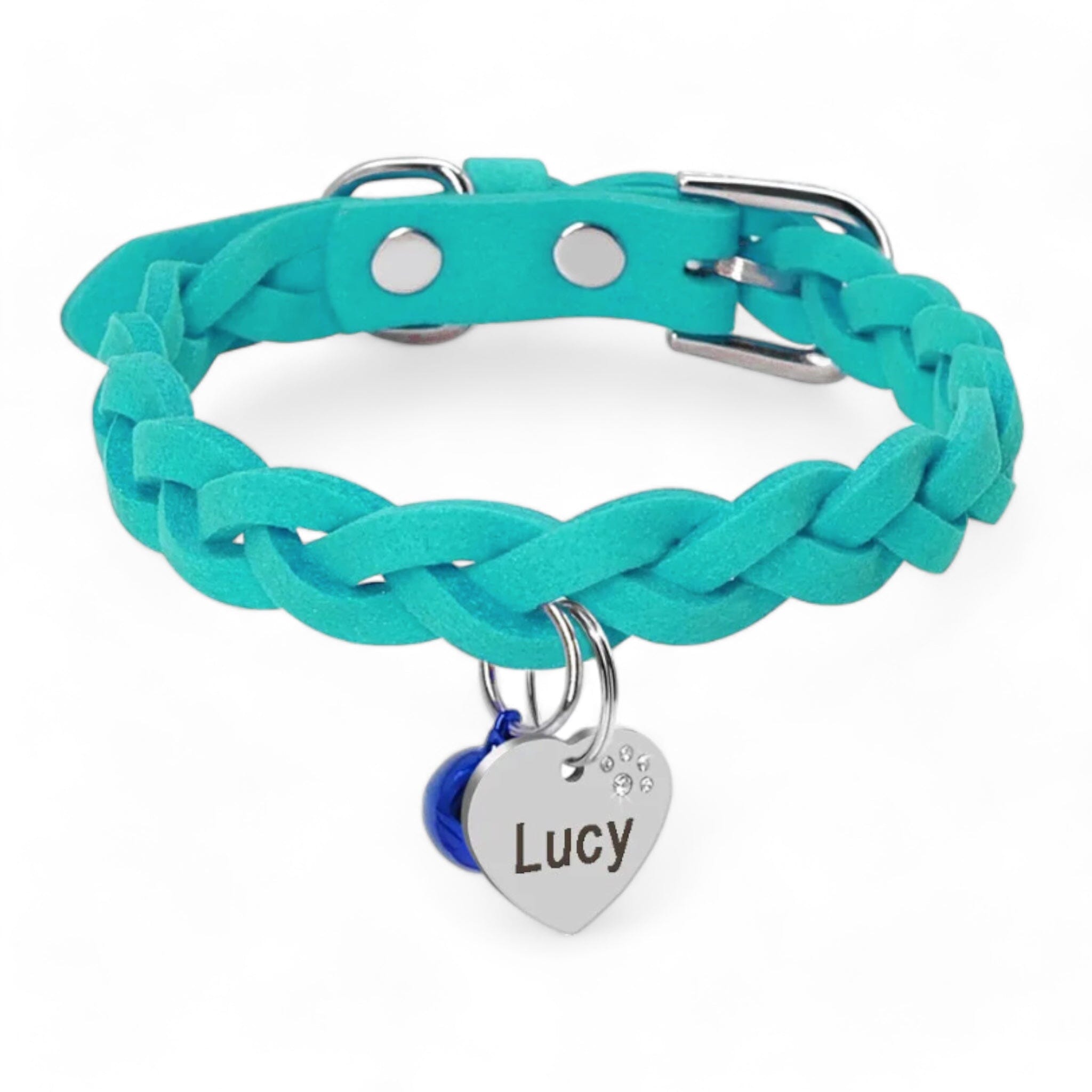 Engrave Paw Collar Set Pet Collar Luxe Pet Store Blue XS 