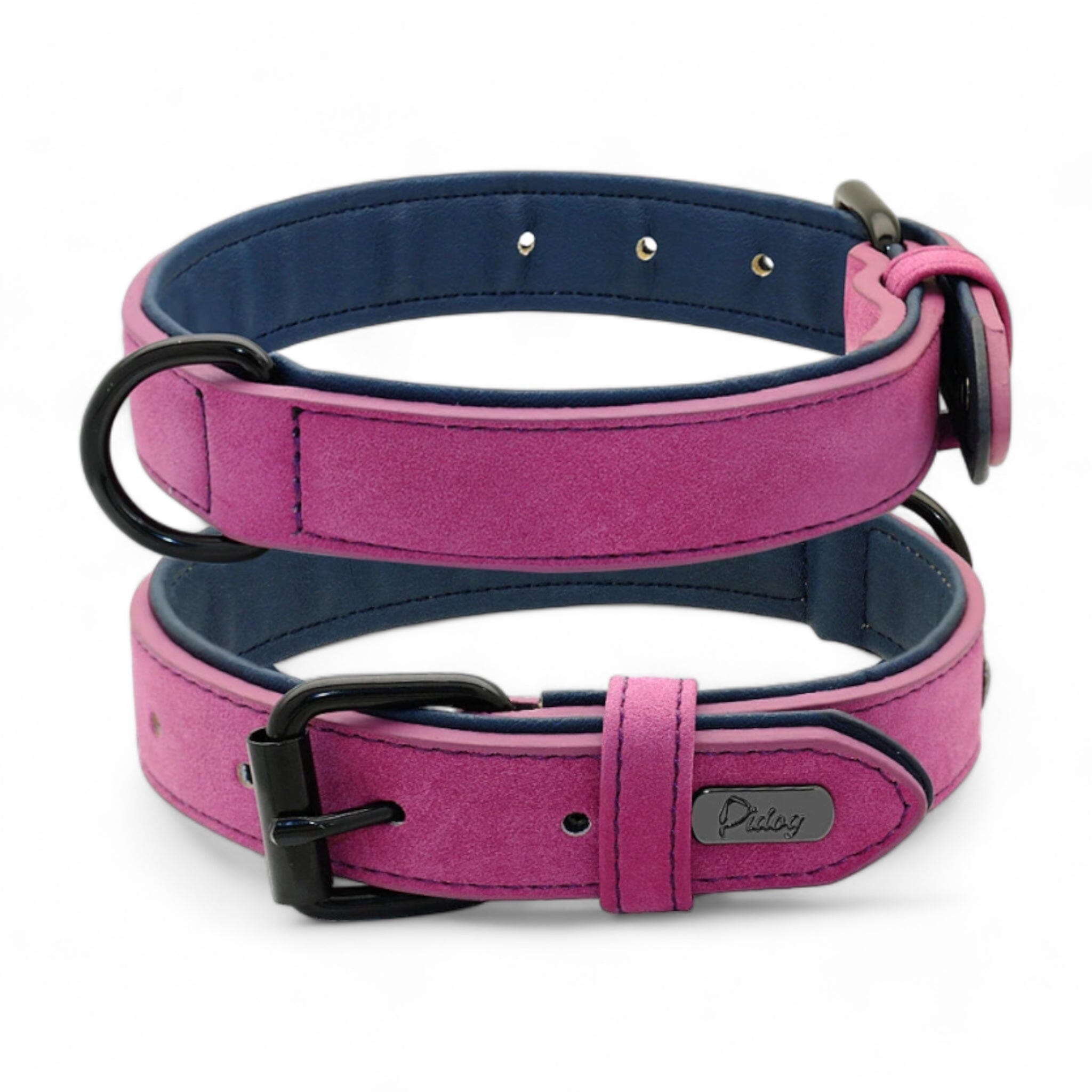 Leather Dog Collar Dog Collar Luxe Pet Store Purple S 