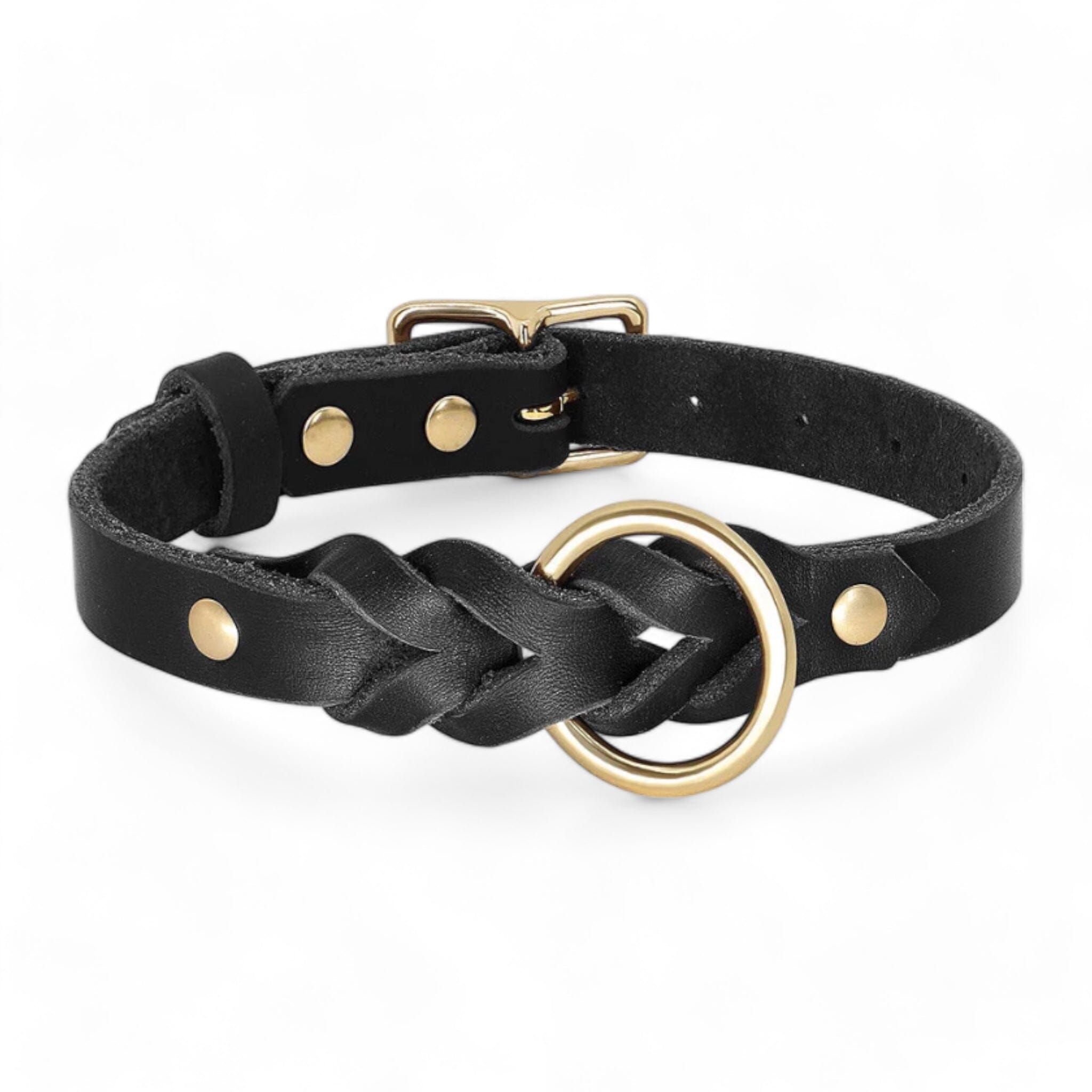Luxe Paws Braided Leather Set Collar Luxe Pet Store 