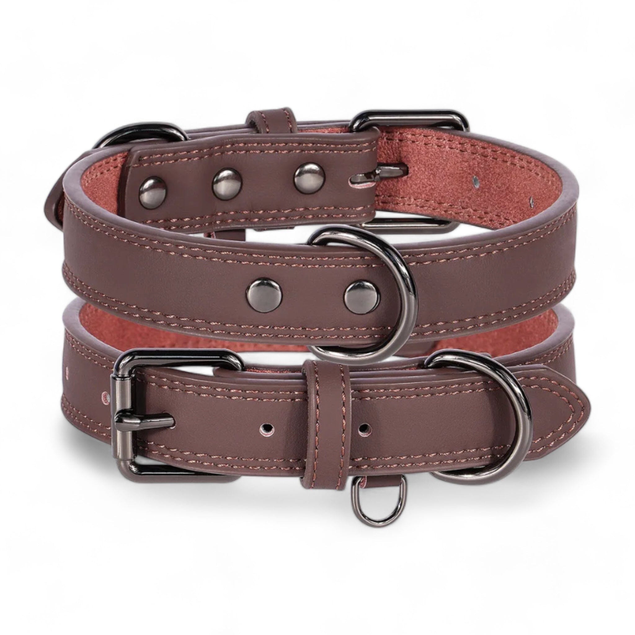 Leather Dog Collar Pet Collar Luxe Pet Store Brown S 