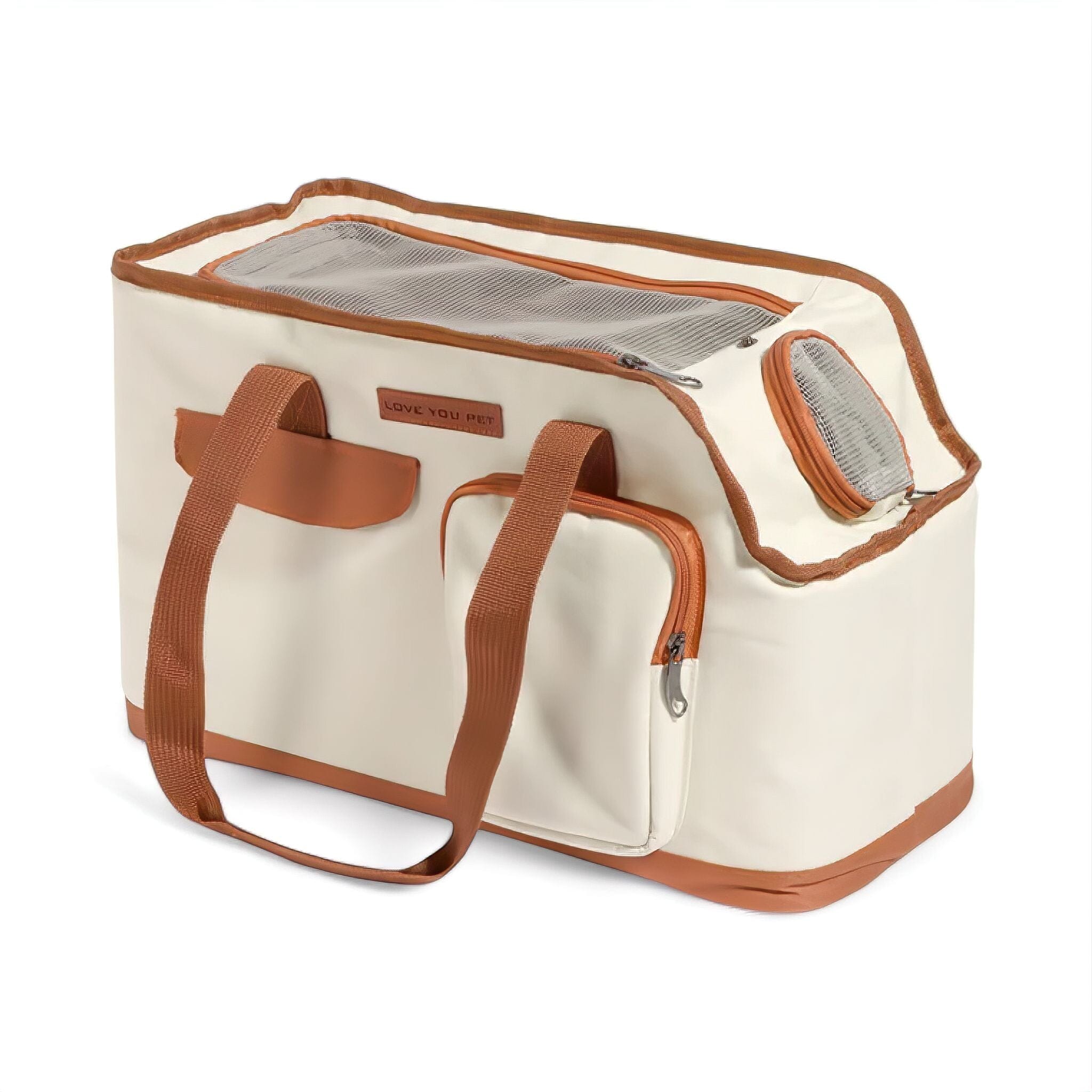 Charming Pet Shoulder Bag Luxe Pet Store | Tiny. Pure. Love. Brown + White 