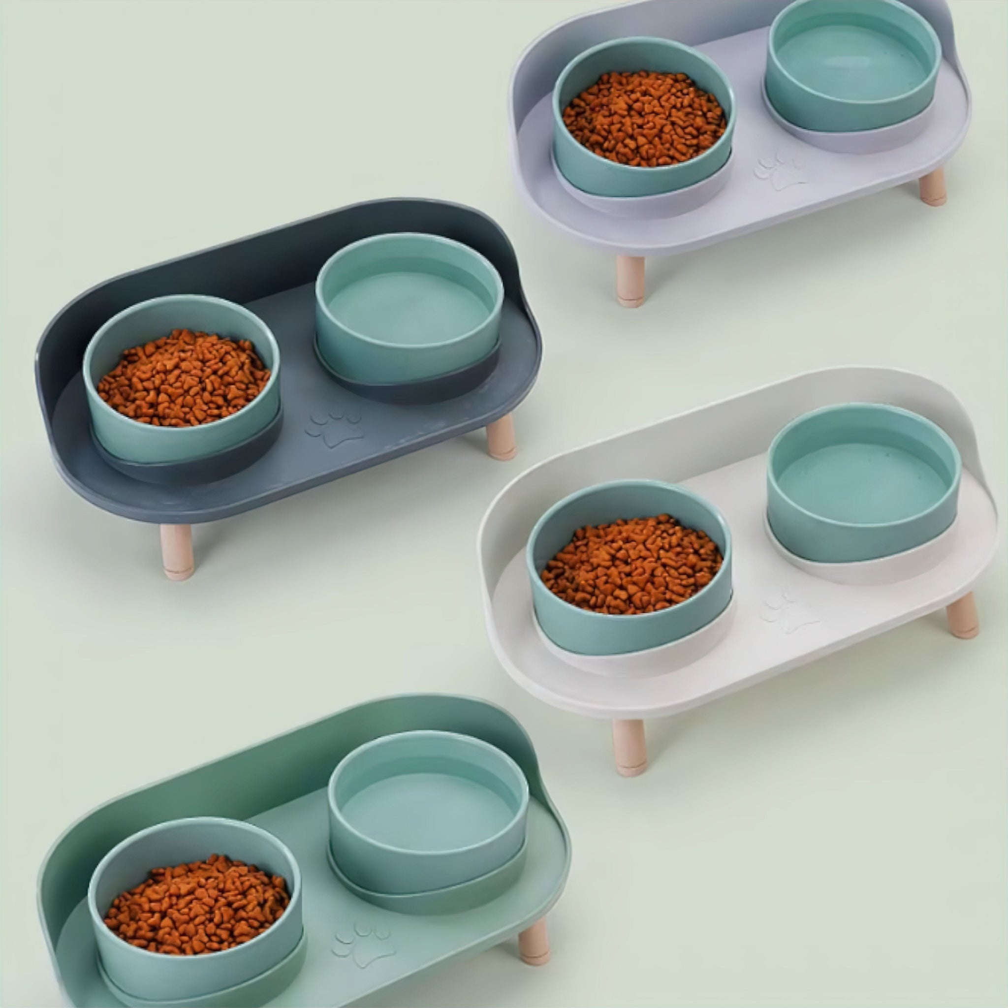 Paw Duo Bowl (JS) Luxe Pet Store | Tiny. Pure. Love. 