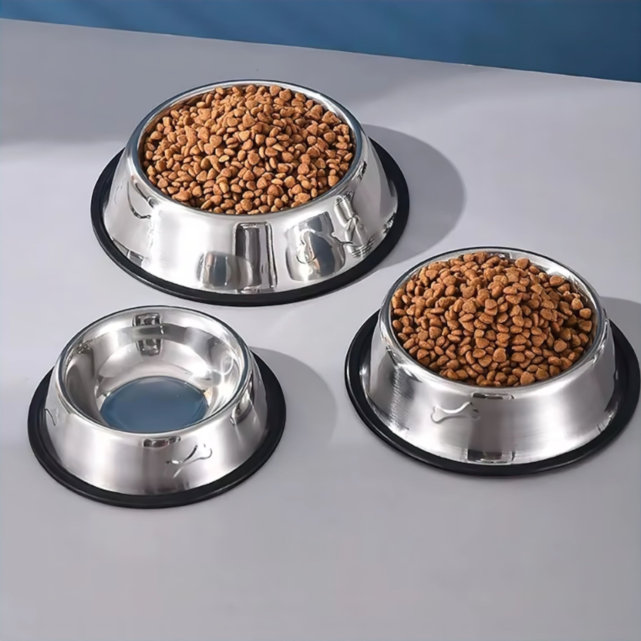 Stainless Paws Pet Bowl (JS) display image added cat bowl Luxe Pet Store 