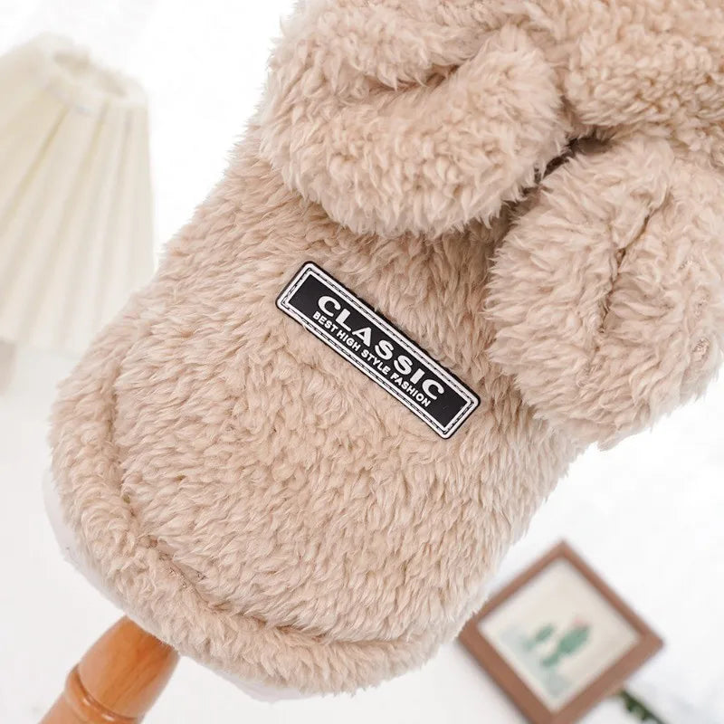 Cat Autumn and Winter Plush Coat Cute Rabbit Ears Cotton-padded Coat Soft Cotton Velvet Comfortable Warm Dog Cat Clothing Luxe Pet Store | Tiny. Pure. Love. 