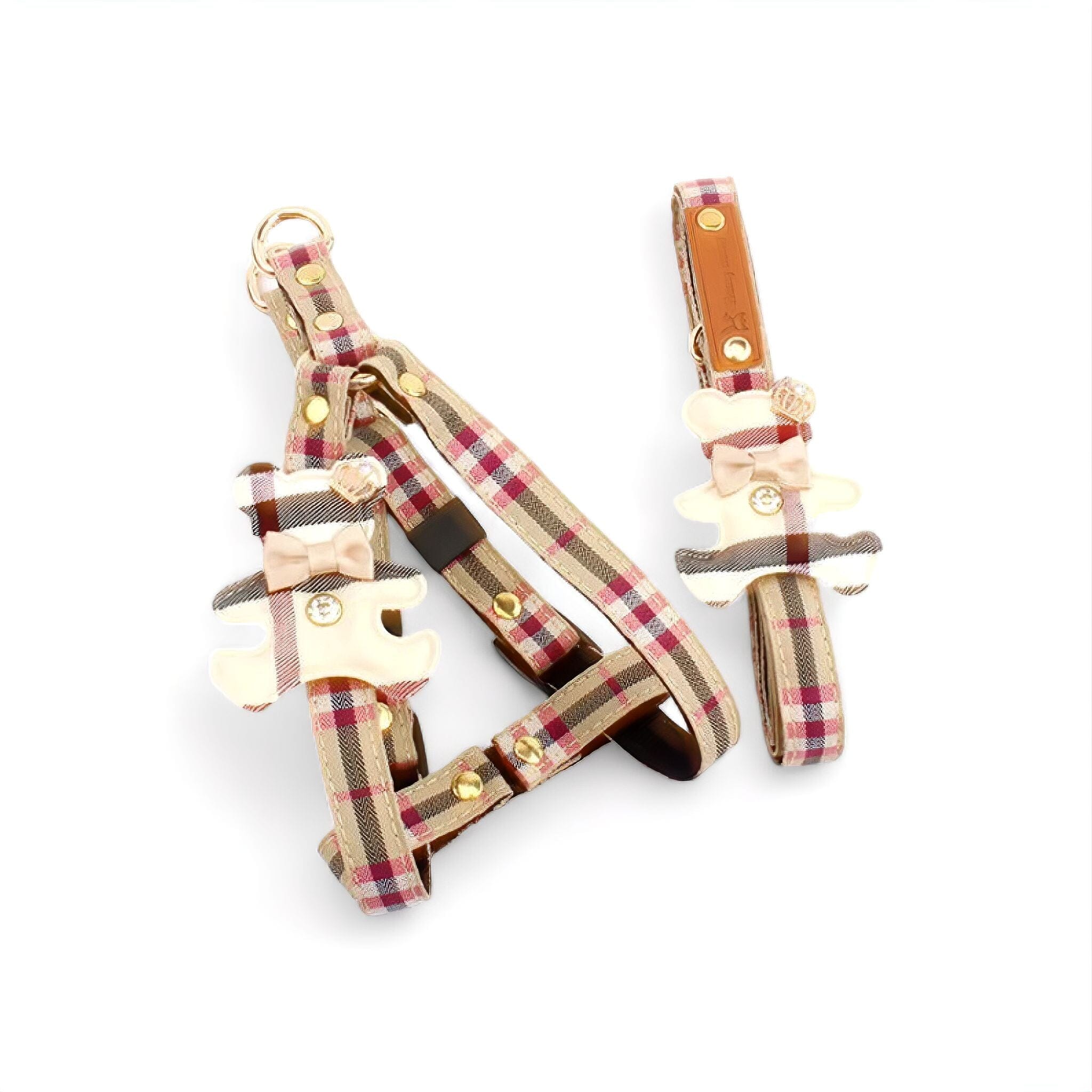 Plaid Harness Pet Collar Luxe Pet Store Plaid S 