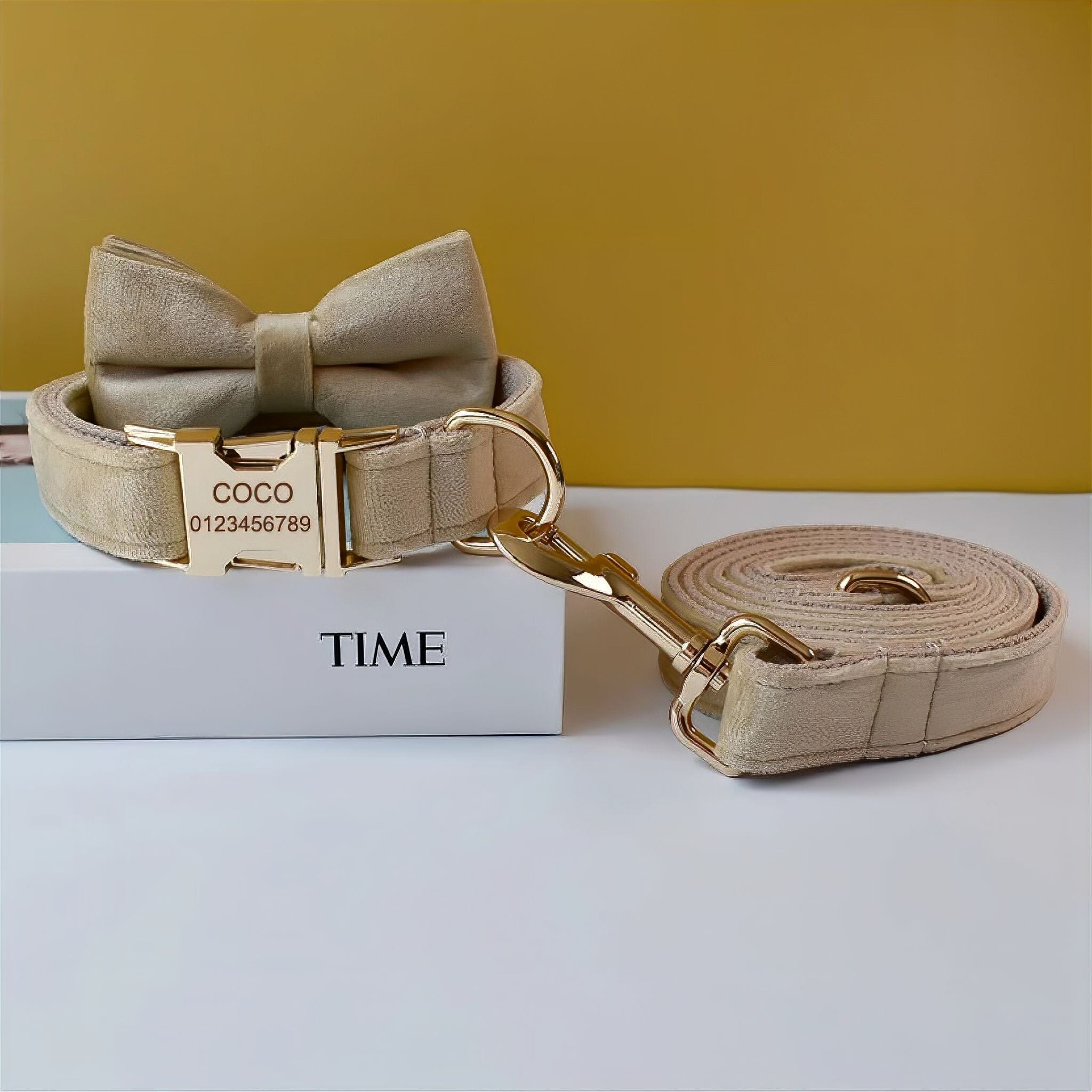 Velvet Collar Set Collar Luxe Pet Store 