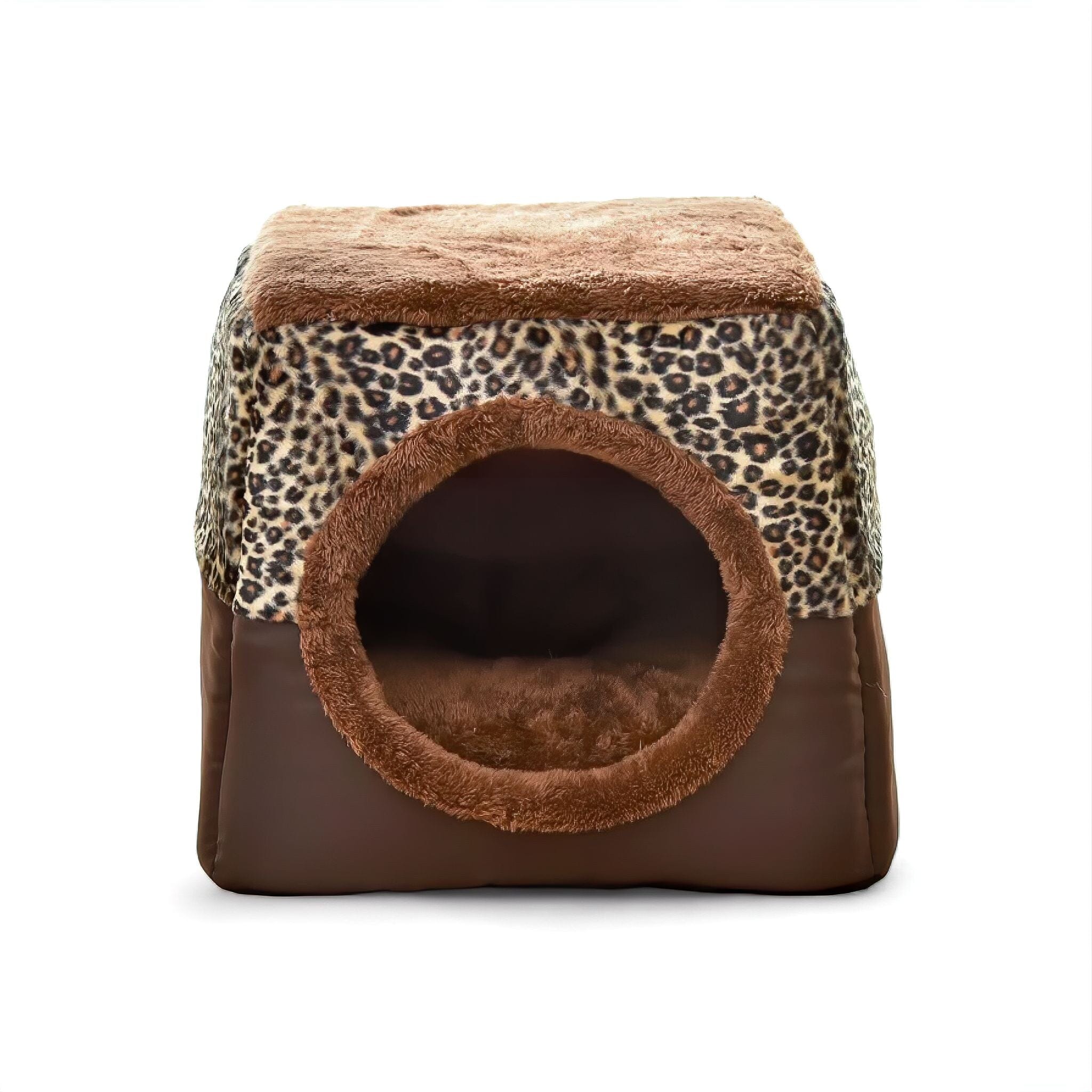Enclosed Pet Villa Pet House Luxe Pet Store Brown L 