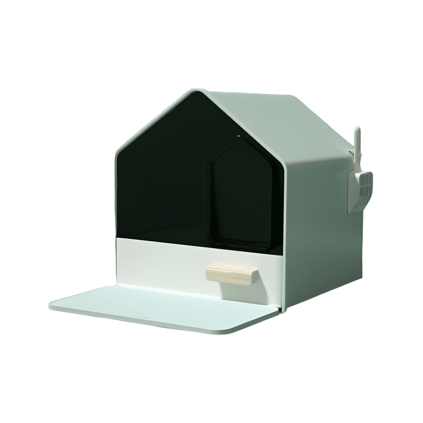 Cat's Personal Sanctuary Litter Tray Luxe Pet Store Green 