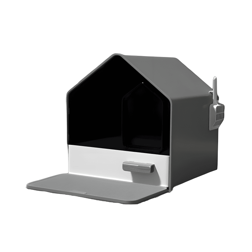 Cat's Personal Sanctuary Litter Tray Luxe Pet Store Grey 