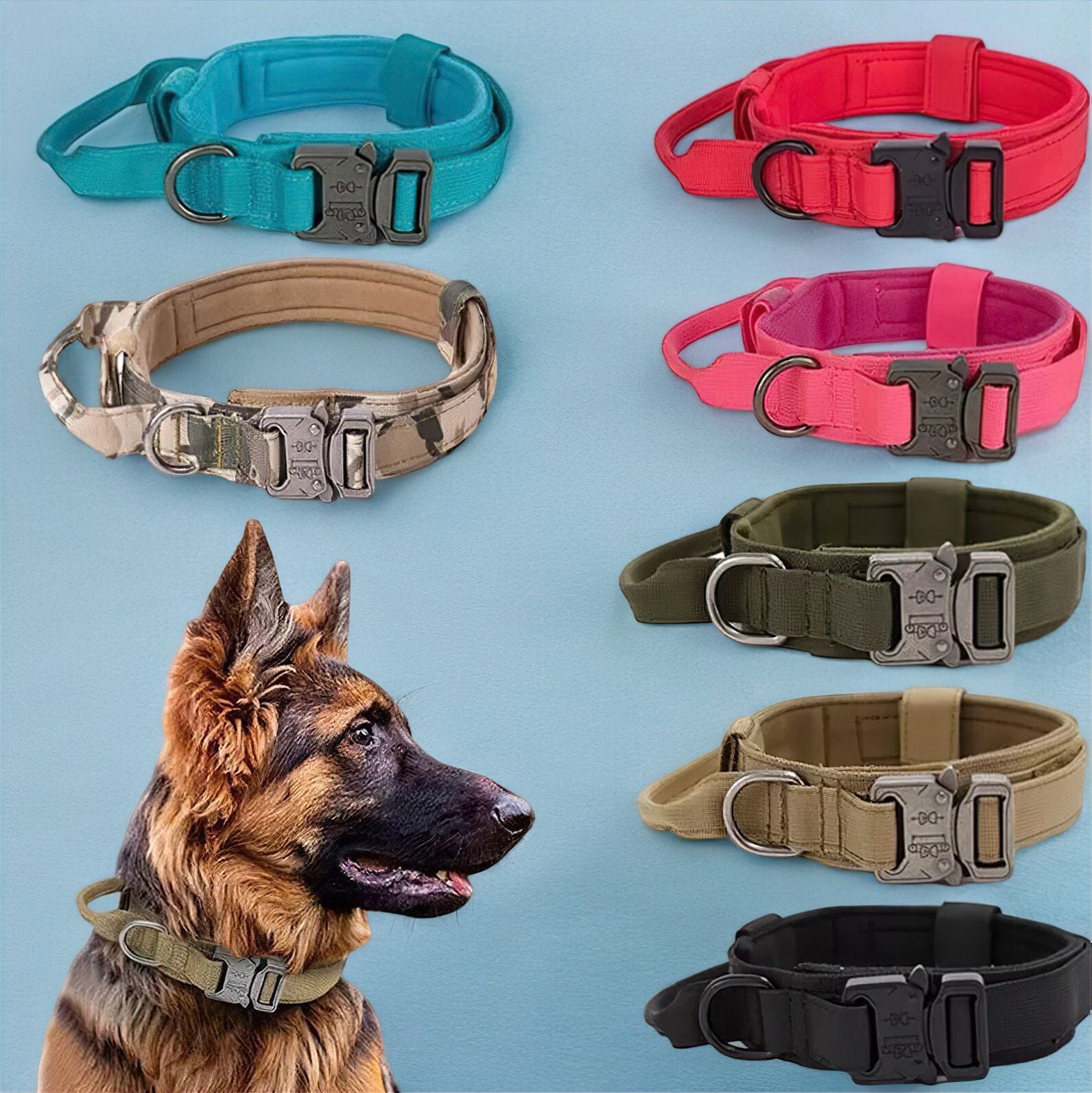 Tactical Dog Collar Dog Collar Luxe Pet Store 