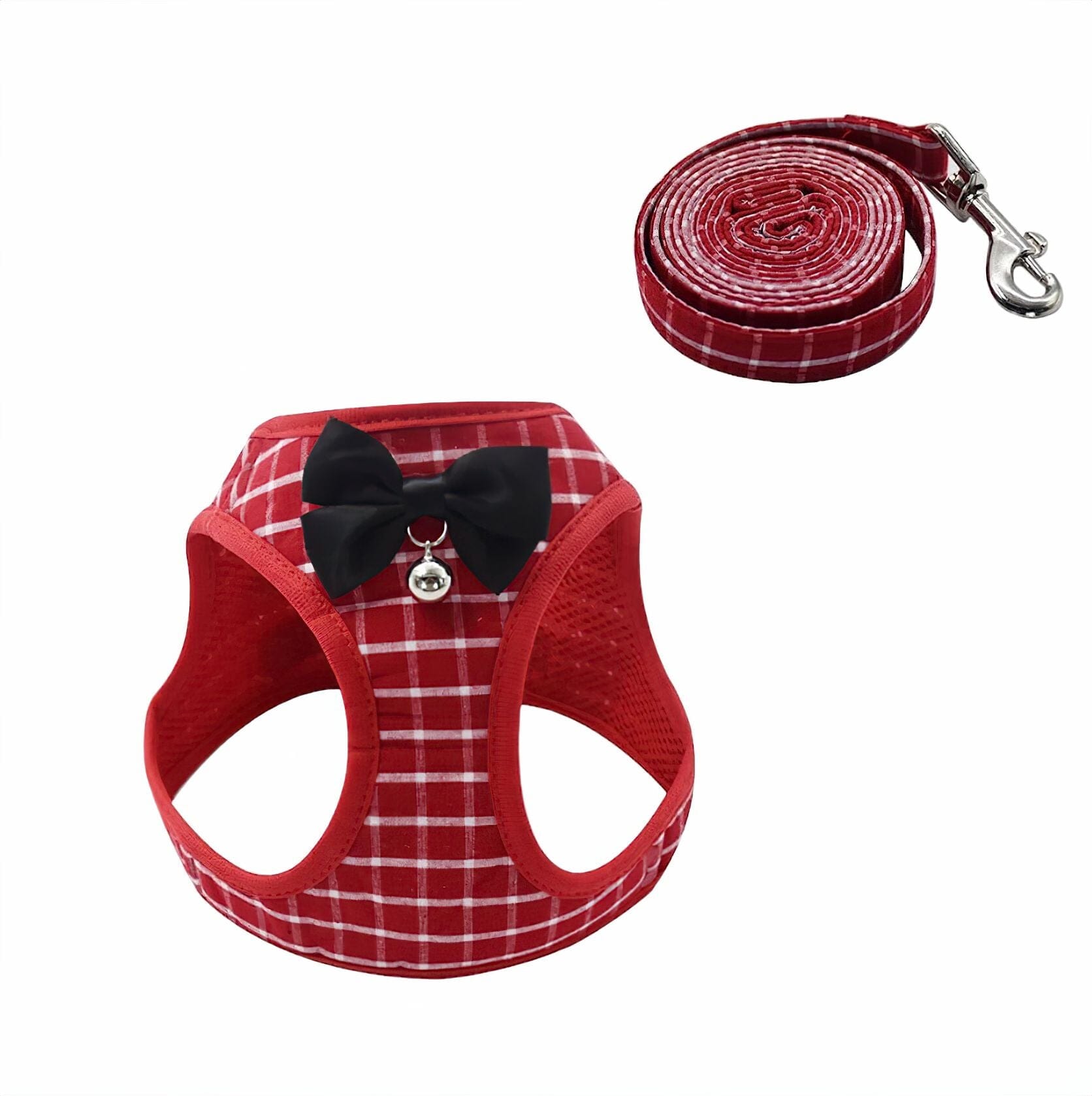 Purrfect Mesh Cat Harness Collar Luxe Pet Store Red XXS 