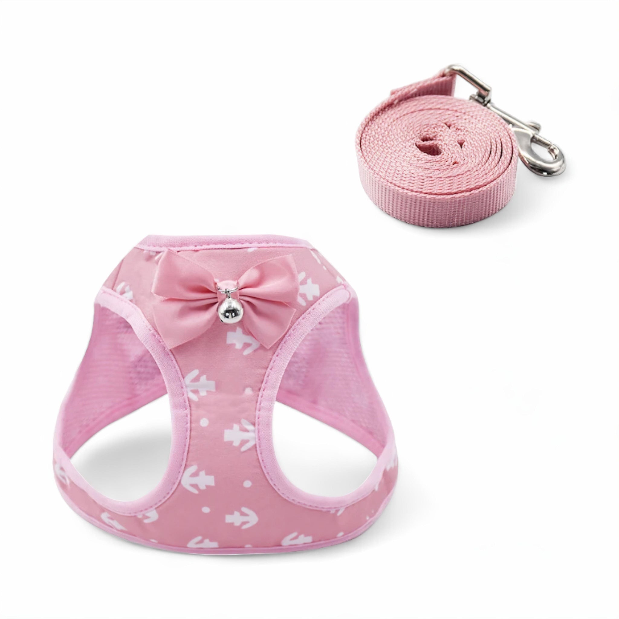 Purrfect Mesh Cat Harness Collar Luxe Pet Store Pink XXS 