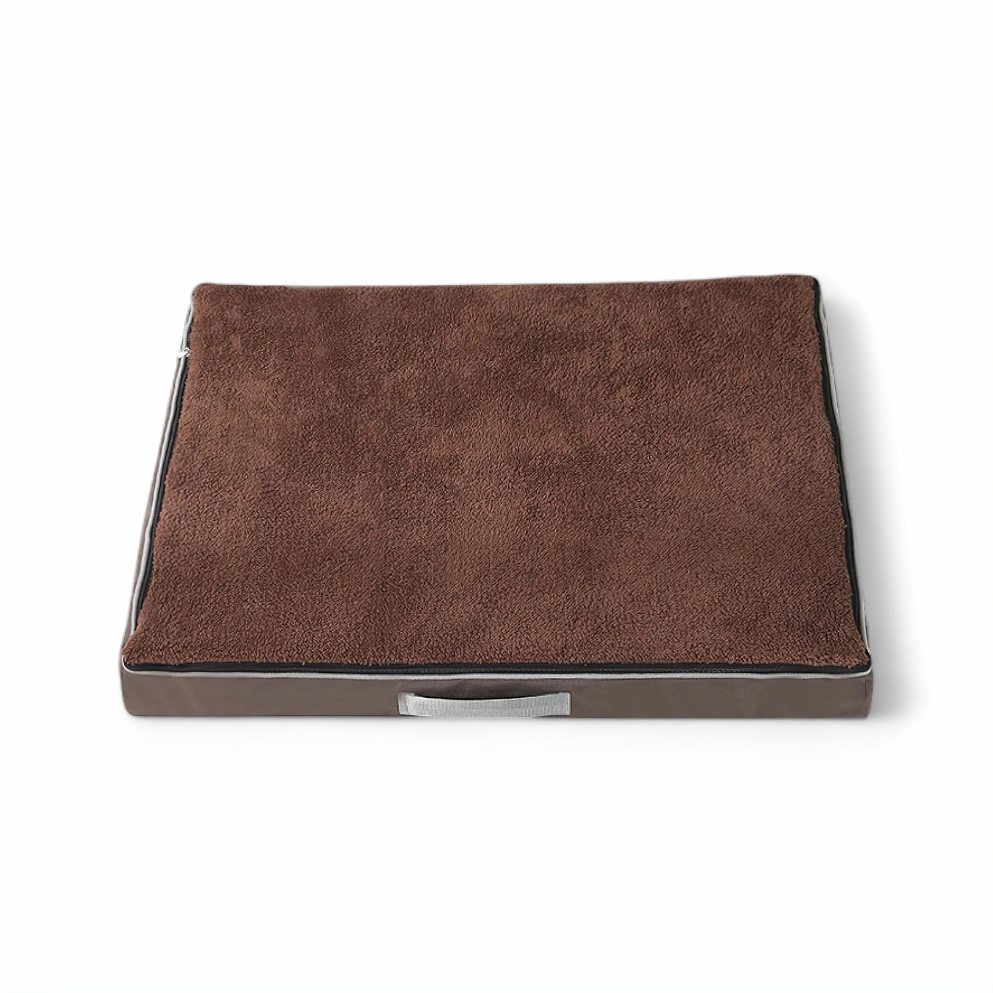 Pawsome Memory Foam Retreat Dog Bed Luxe Pet Store Brown XS 