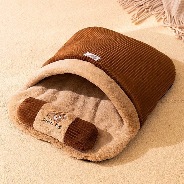 Snuggle Sleeping Haven Cat Bed Luxe Pet Store Brown Bear 