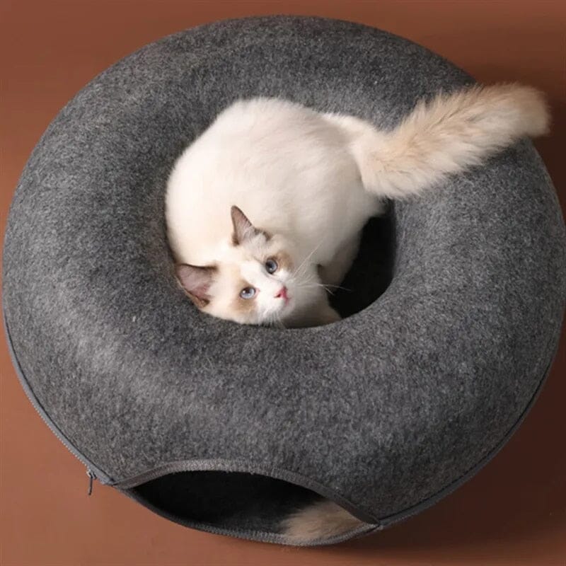 Cozy Cat Haven + Play Tunnel Cat Toy Luxe Pet Store 