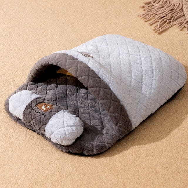 Snuggle Sleeping Haven Cat Bed Luxe Pet Store Grey Bear 