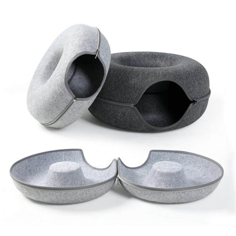 Cozy Cat Haven + Play Tunnel Cat Toy Luxe Pet Store 