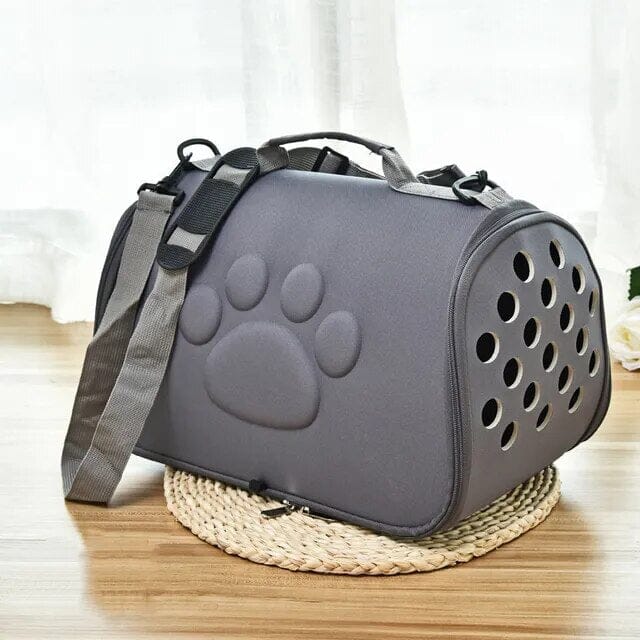 Leather Pet Carrier Bag Pet Carrier Bag USAdrop Grey S 