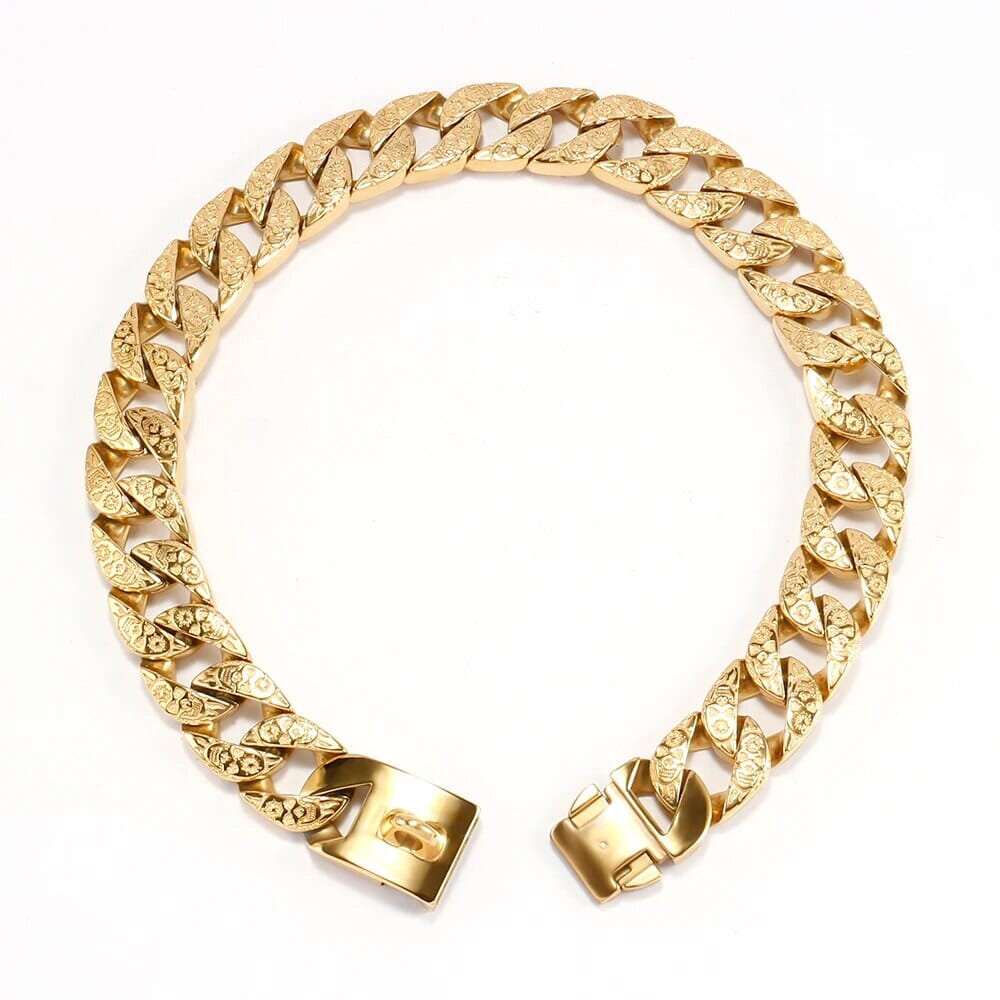 Stylish Pet Collar leash USAdrop Gold Collar 