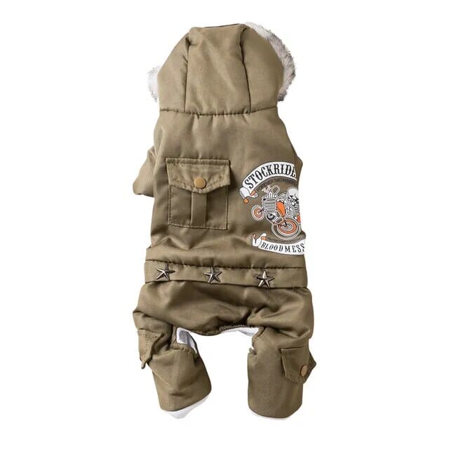 Winter Warm Dog Jumpsuit Dog Clothing USAdrop Green S 